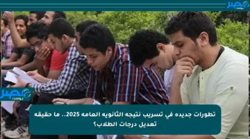 تطورات جديدة في تسريب نتيجة الثانوية العامة 2025.. ما حقيقة تعديل درجات الطلاب؟